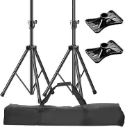 PA Speaker Stands Pair, Adjustable Height Professional Heavy Duty DJ Tripod with