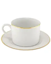 10 Strawberry Street Gold Line Set of 6 Cups & Saucers