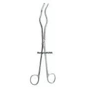 Lab Crucible Utility Tong Forceps 10" Angled Grasping Jaws Stainless steel