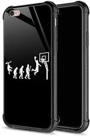 CARLOCA iPhone 6S Plus Case,Basketball Evolution iPhone 6 Plus Cases for Girls Boys,Graphic Design Shockproof Anti-Scratch Hard Back Case for Apple iPhone 6/6S Plus