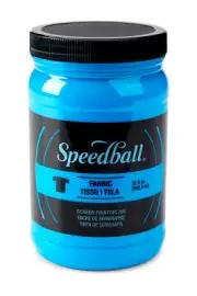 Speedball Fabric Screen Printing Ink 32-Ounce Fluorescent Blue