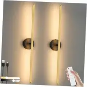 31.5'' Battery Operated Wall Sconces, Gold 10000 mAh Rechargeable Wall Lights