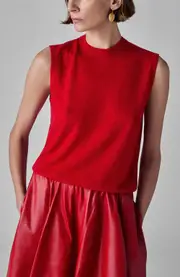 CO Shell Tank in Fine Cashmere in Red at Nordstrom, Size Medium