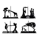 Metal Bookends Decorative Book Stands for School Bookshelf Shelves and Desk