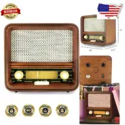Portable Retro AM/FM Radio with Bluetooth & 5W Speakers - Stylish Vintage Appeal