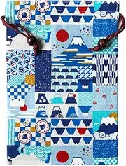 Keisui Goshuin Book Holder, Drawstring Bag, Cotton, 10.4 x 7.1 inches (26.5 x 18 cm), Classical Old Fabric, Goshuin Book, Japanese Pattern, Mt. Fuji