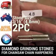 2 X 3/16 DIAMOND GRINDING STONES FOR CHAINSAW CHAIN SHARPENER OREGON STIHL ETC
