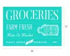 Chalk Couture Transfer "Groceries" Farm Milk Can Market Stencil 12" x 18"