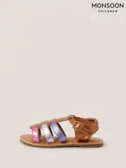 Monsoon Brown Leather Gladiator Sandals (F82916) | $53 - $62