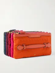 [Anya Hindmarch] Anya Hindmarch - Filing Cabinet Leather-trimmed Jacquard Pouches - Multi - One size One size Multi