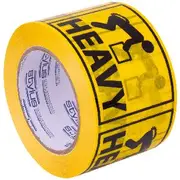 Stylus Printed Label Tape 75mm x 50m Heavy Black on Yellow