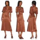 House of Harlow 1960 x Revolve NWT Chocolate Brown Patria Midi Dress