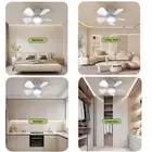2 in 1 Ceiling Fan Light Remote Control Ceiling Lamp Office