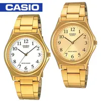 在飛比找momo購物網優惠-【CASIO 卡西歐】紳士燦金數字型指針男錶(MTP-113