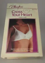 Playtex Cross Your Heart Soft Cup Bra White NEW White 36C Lightly Lined Vintage