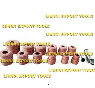 Black & Decker Valve Seat Pink Grinding Wheels Set 10 Pcs with Stone Holder Hex