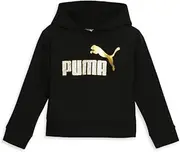 [PUMA] Kids Girls Flawless Fleece Hoodie Casual Outerwear Casual - Black