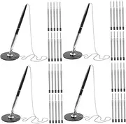 HOODANCOS 4 Sets Metal Desktop Signature Pen Pen Chain for Office Business and Hotel Use Ergonomic Design Writing Tool