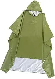 [Frediuo] Rain Poncho with Hood, Raincoat Lightweight Rain Cover with Drawstring Rain Coat