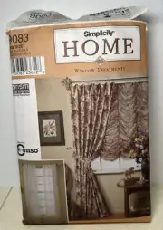 Vintage Simplicity Home 9083 Window Treatments Sewing Pattern Uncut