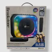 Brookstone Karaoke Dynamite Duo Wireless Led Speaker