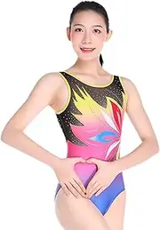 [Zagitova] Rhythmic Gymnastics Leotard for Girls Printing Gradient Women Competition One Piece Outfit with Rhinestone