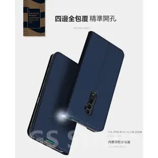 超薄側掀皮套支架 OPPO Reno 4 4Z Pro 10倍變焦 保護套 保護殼 卡片收納夾層 全包附 防摔 背蓋