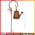 Solar Watering Can Waterproof Retro Metal Kettle Light for Patio Yard Lawn Decor