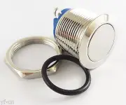 50pcs Metal Flat Push Button Momentary Horn Waterproof Switch 250V 19mm QN19-A1