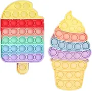 Pop It Fidget Toy, Push It Bubble Sensory Fidget Toy, Squeeze Toys, Push Bubble Sensory Toy, Anti-Stress Toy for Children and Adults, Sensory Toy, Children's Birthday Party Favours, Pack of 2