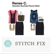 NWT Stitch Fix Renee C Alondra Ruched Pencil Skirt // LP