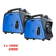 2 Pack GENTRAX 1.2KW Flood Use Inverter Generator for RV Emergency Backup