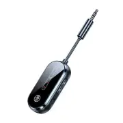 Bluetooth 5.4 Transmitter Receiver Wireless Audio 3.5mm Aux Adapter LED Display