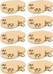 Totority 10pcs Heart Shaped Dog Tag Blank Labels for Pet Identification Durable Dog Tags for Engraving