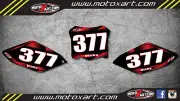 Custom number plates for Honda CRF 250 R 2008 2009 stickers decals