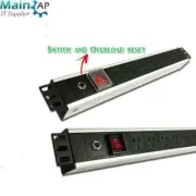 7 WAYS OUTLETS POWER RAIL PDU HIGH QUALITY 19" SERVER CABINET RACK MOUNT