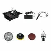 Home Mini Table Saw Woodworking Lathe Electric Polisher Grinder Cutter Tools Set