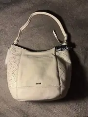 THE SAK BAG, LEATHER NEW WITH TAGS, BEIGE.