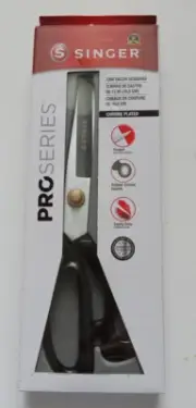 New SINGER PRO SERIES - 12 IN TAILOR SCISSORS Chrome Plated Metal Rubber Coated