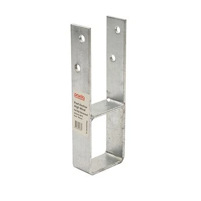 Pryda HIGH WIND POST ANCHOR Galvanised Steel M12 Hole - 300x90mm or 300x100mm