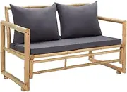 Garden Bench Garden Bench with Cushions 115 cm Bamboo