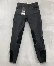 Ovation Riding Pants Ladies 26R Black Lda SoftFlex Classic Knee-Patch Breech