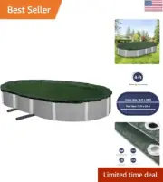 Weather-Resistant Pool Winter Cover with 10x10 Scrim Count - 12-Year Warranty
