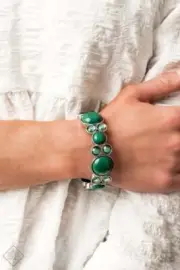 Paparazzi Celestial Escape - Green Stretch Bracelet