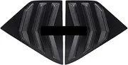 Glossy Black Rear Window Louvers Shutters Cover Compatible For Nissan Kicks 2017-2021 2PCS Window Louvers Cover Trim