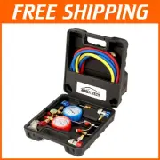 Durable AC Manifold Gauge Set for R502, R22 Refrigerants - Portable & Complete
