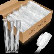 500 Pack Prepasted Disposable Toothbrushes Individually Wrapped Pre Pasted To...