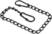 Dualoai Strong Chain with Connectors for Hanging Chair, Stainless Steel Hardware Kit for Porch Tree Swing, Black, 990mm