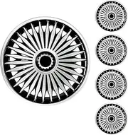 Sports Caps Rim 17 Wheel Covers Plastic Hubcaps Compatible with 17 Inches Automobile Vehicle Full Coverage Wheel Cap Replacement Accessories(17In Blade Style)