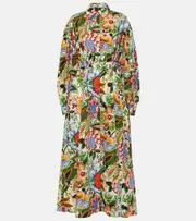 Etro Floral cotton midi shirt dress